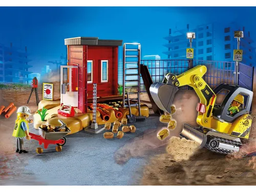 PLAYMOBIL 70443 Yapı elemanına sahip küçük ekskavatör