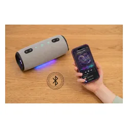 Głośnik mobilny XMUSIC BTS860 Bluetooth, Moc 40W, IP66, Akumulator 5000 mAh,  Radio FM, Szary