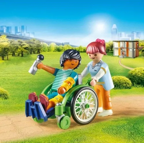 Playmobil 70193 Pacjent na wózku inwalidzkim