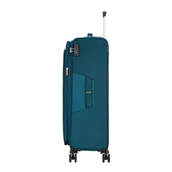 Poszerzana walizka duża American Tourister Crosstrack - navy/orange