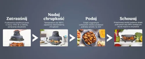Air Fryer Frytkownica beztłuszczowa NINJA FN101EUGY Crispi 1700W