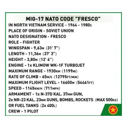 Klocki Cobi HC Cold War MiG-17 NATO Code 'Fresco'