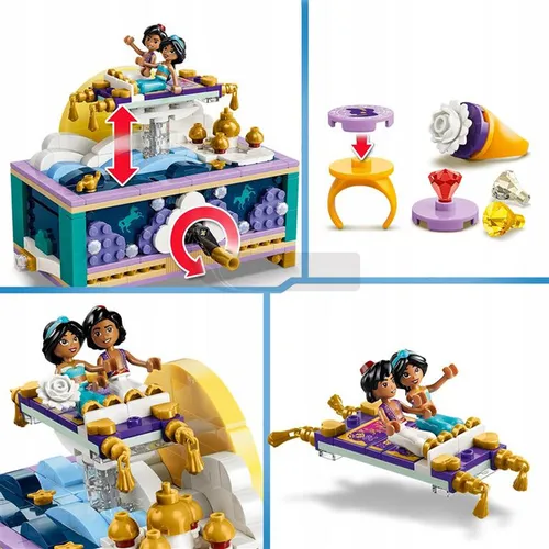 LEGO Disney 43295 Szkatułka na biżuterię Dżasminy, zestaw klocków 6+