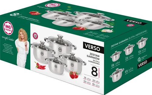 Zestaw garnków MG HOME Verso (8 elementów)