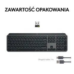 Klawiatura membranowa Logitech MX Keys S - grafitowy