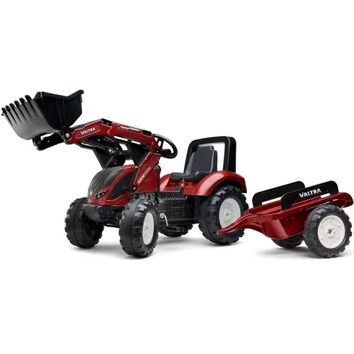 Traktor Na Pedały Dla Dzieci 3-6 Lat Do 50Kg Falk Valtra Przyczepa Łyżka Klakson