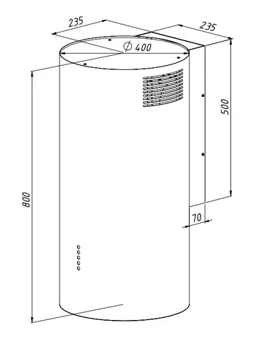 Вытяжка Akpo WK-10 Balmera WL Inox