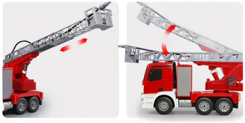 Zdalnie sterowany samochód COIL wóz strażacki Mercedes straż pożarna auto RC pilot LED