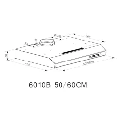 Okap Candy CFT610/4N/1 Czarny