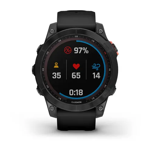 Смарт-часы Garmin FENIX 7 Solar серый с черным ремешком (010-02540-11)