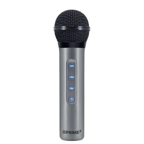 Mikrofon Prime3 AWM11BT Bezprzewodowy Karaoke Szary