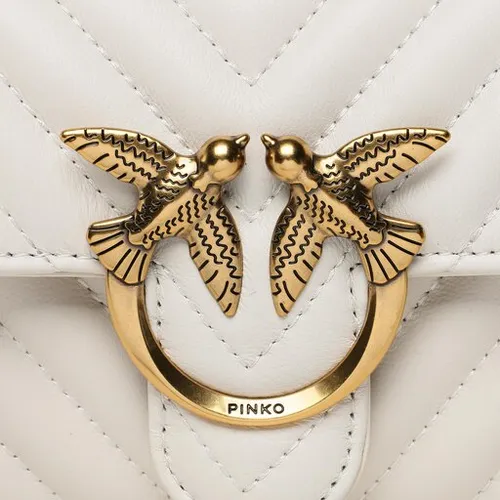 Pinko dragoste Mini Icon portofel C pe 23 PLTT 100062 A0gk Bianco Seta / aur antic Z14Q