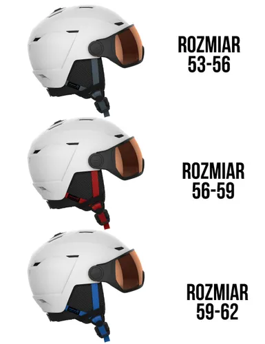 Kask narciarski z wbudowaną szybą SALOMON PIONEER LT VISOR RTL - Rozmiar - L