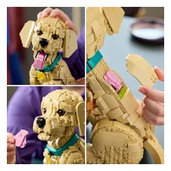 LEGO ICONS 11384 SZCZENIAK GOLDEN RETRIEVER, zestaw klocków WIELKANOC