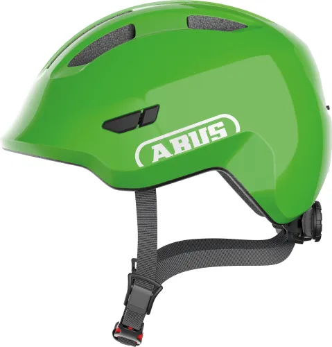 Kask rowerowy ABUS Smiley 3.0 LED Shiny Zielony dla Dzieci (rozmiar S)