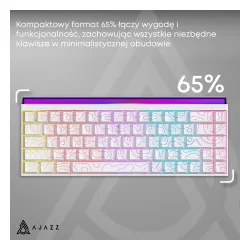 Klawiatura mechaniczna Ajazz NK68 Red Switch Biały