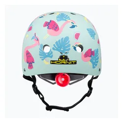 Kask rowerowy dziecięcy Hornit Flaming blue/pink