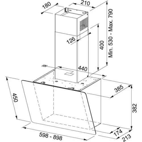 Okap Franke Smart Vertical 2.0 FPJ 915 V BK/DG Czarny