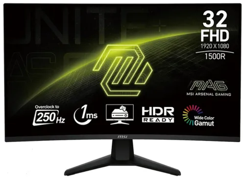 Monitor MSI MAG 32C6X 31.5" 1920x1080px 250Hz 1 ms [MPRT] Curved