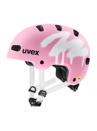 Kask rowerowy dla dzieci Uvex Kid 4 Style Mips - spray strawberry matt