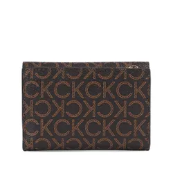 Женский кошелек Calvin Klein CK Must Trifold Sm-Mono K60k611324 Brown Mono 0HD