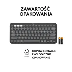 Klawiatura membranowa Logitech Pebble Keys 2 K380s - grafitowy