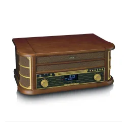 Gramofon Lenco TCD-3571MY Półautomatyczny Napęd paskowy Przedwzmacniacz Bluetooth Brązowy