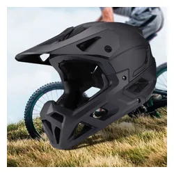 Kask rowerowy WOZINSKY HT-58C Czarny Full Face MTB (rozmiar M)