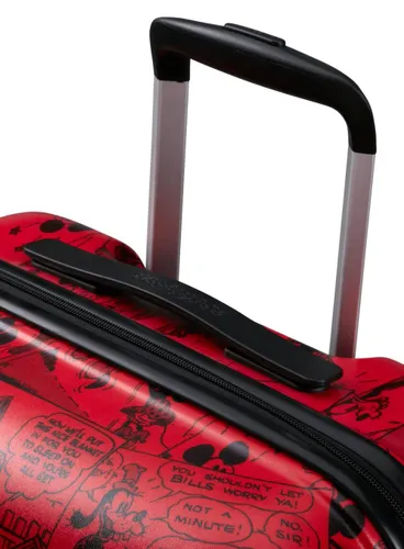 Walizka duża American Tourister Wavebreaker Disney - Mickey comics red