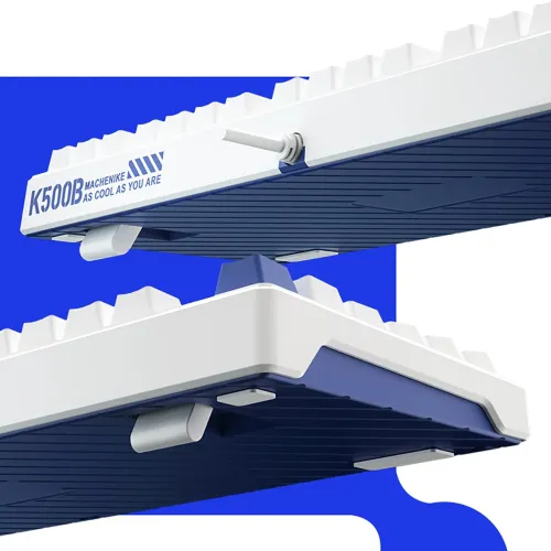 Klawiatura mechaniczna Machenike K500B-B87 Gamingowa Przewodowa Red Switch Biała