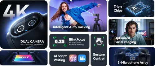 Kamera internetowa eMeet PIXY 4K Czarny