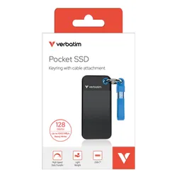 Dysk VERBATIM Pocket 128GB SSD Czarno-niebieski