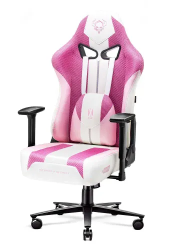 Fotel Diablo Chairs X-Player 2.0 Normal Size Gamingowy do 150kg Skóra ECO Tkanina Marshmallow pink