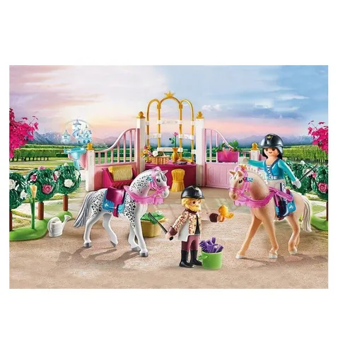 Playmobil Playmobil PRİNCESS bir ahırda binicilik eğitimi 70450