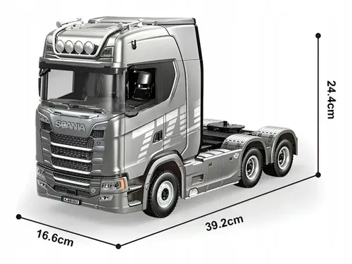 Zdalnie sterowany samochód COIL ciężarówka SCANIA 770S TIR RC 1:10 na pilota srebrna