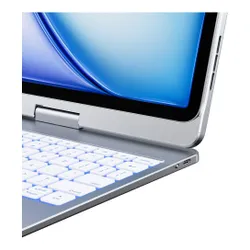 Etui na iPad Air 11 cali TYPECASE Flexbook Touch Srebrny Klawiatura