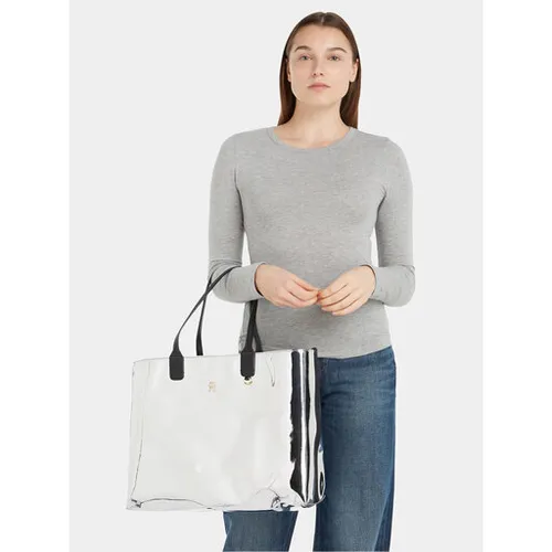 Сумка Tommy Hilfiger Iconic Tommy Tote Metal AW0AW15202 Metallic Silver 0io