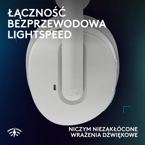 Słuchawki LOGITECH G325 Lightspeed Biały Bezprzewodowe, Nauszne