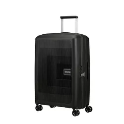 Walizka średnia poszerzana American Tourister AeroStep - black