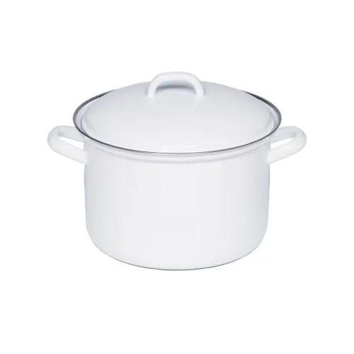 RIESS Classic Weiss 3,5 l - garnek emaliowany z pokrywką