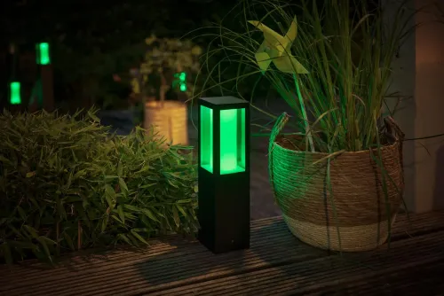 Zewnętrzna latarnia Philips Impress Hue Outdoor Pedestal Light Black 17434/30/P7