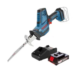 Piła szablasta BOSCH GSA 18 V-LI C 06016A5001 + Ładowarka BOSCH Professional GAL 18V-40 1600A019RJ + Akumulator BOSCH Professional GBA 1600Z00036 2Ah 18V