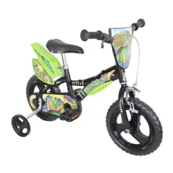 Rower dziecięcy DINO BIKES Dinozaury 12 cali dla chłopca Czarny