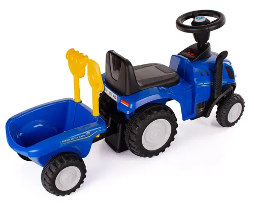 Jeździk traktor z przyczepką New Holland jeździdełko dla dziecka pojazd 12M+ niebieski