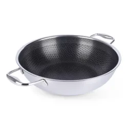 Patelnia wok stalowa nieprzywierająca COOKCELL 28 cm