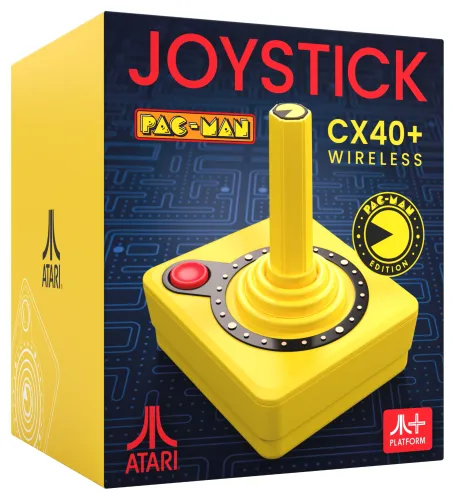 Joystick Atari CX40+ Pac-Man Edition do Atari 2600+ / 7800+ Bezprzewodowy Żółty