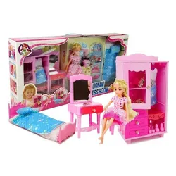 Lalka z zestawem mebli