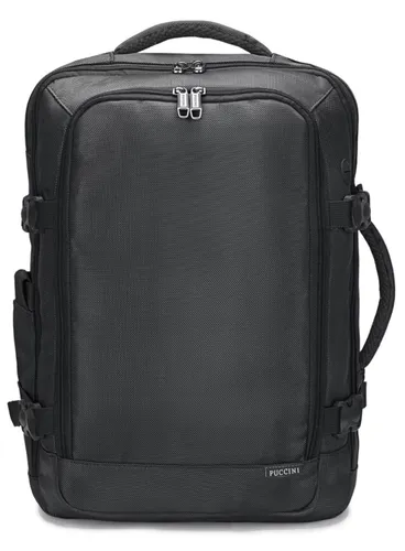 Plecak podróżny poszerzany Puccini Easy Pack Laptop 16" - czarny