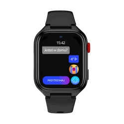 Smartwatch STELIO JuniorPro Funkcje AI 4G Czarny