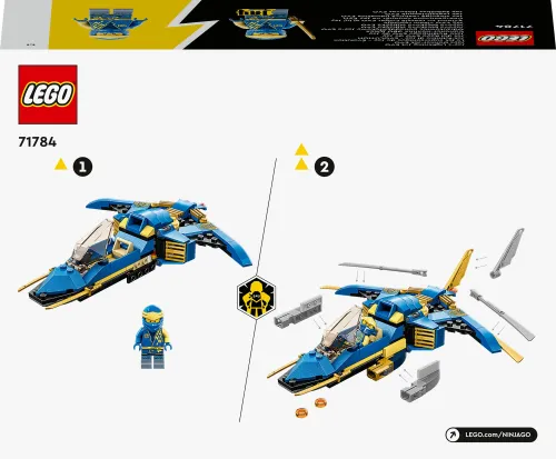 LEGO 71784 NINJAGO Odrzutowiec ponaddźwiękowy Jay'a EVO
